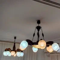 دو عدد لوستر چوبی کاملا سالم و نو