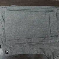 شلوار کتان کشی طوسی کاملا نو