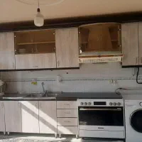 کابینت فلزی با هود و سینک و شیر