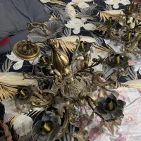 لوستر برنزی جفت|لوستر و چراغ آویز|اصفهان, جلفا|دیوار