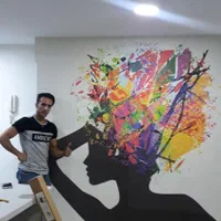 نصب کاغذ دیواری .پوستر .نقاشی ساختمان|خدمات پیشه و مهارت|تهران, یافت آباد جنوبی|دیوار