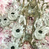 لوستر برنز سنگین + دیوارکوب زیبا|لوستر و چراغ آویز|تهران, سلسبیل شمالی|دیوار