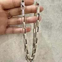 زنجیر مردانه ورساچه ۱۸ عیار طلا سفید