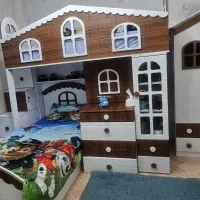 سرویس تخت دو طبقه طرح کلبه|تخت و سرویس خواب|تهران, کوثر|دیوار