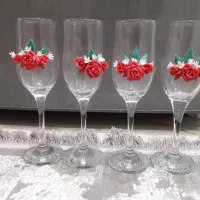 گیلاسی تزیین شده با گل چینی