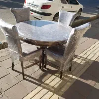 میز غذاخوری نهار خوری ۴ نفره میز گردسایز ۱۲۰