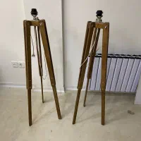 دو عدد پایه آباژور چوبی