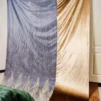 پرده مخمل پانچ طرح دار شایندار
