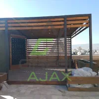 اجرای پرگولا چوبی برای روف‌گاردن، تراس و حیاط|مصالح و تجهیزات ساختمان|شاندیز, |دیوار