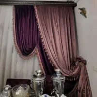 پرده حریر با والان مخمل