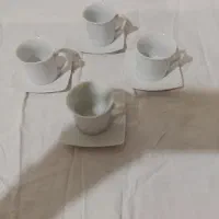 سلام ۴تااستکان با نعلبکی قهوه خوری وظروف دیگر