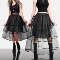 دامن توری بلند و کوتاه فقط۳۹۹ ت