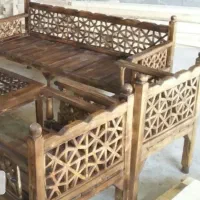 مبل هفت نفره سنتی چوبی