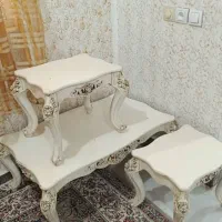 ست میز جلو مبلی و عسلی(رنگ استخوانی)