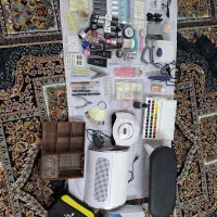 لوازم کامل کاشت ناخن در حد نو