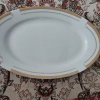 دو عدد دیس چینی مروارید پرسلان دو دیس شیشه ای بیضی