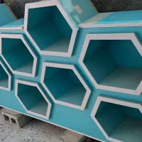 دکوراسیون لونه زنبوری|کتابخانه، شلف، قفسه‌های دیواری|برازجان, |دیوار