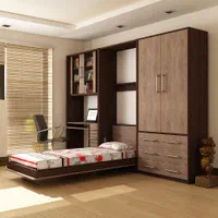 کمد تخت تاشو مدل کاج|تخت و سرویس خواب|فومن, |دیوار