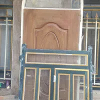 درب چوبی با چهار چوب وسه عدد پنجره الومینیومی|مصالح و تجهیزات ساختمان|نورآباد, |دیوار