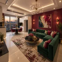 بلوار بعثت ۵۵ متر فول / نما تراورتن روبه کوچه