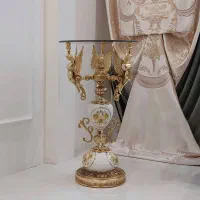 میز کنار سالنی پایه برنجی