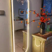 آینه قدی، دیواری دفرمه آینه با نورپردازی سندبلاست|آینه|ازنا, |دیوار