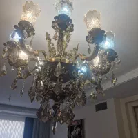 لوستر برنج رنگ برنز|لوستر و چراغ آویز|تهران, قیطریه|دیوار