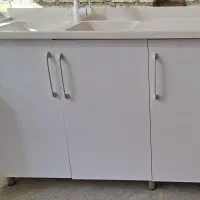 کابینت ظرفشویی mdf جنس پاک چوب با سینک سنگ مصنوعی|مصالح و تجهیزات ساختمان|اشنویه, |دیوار