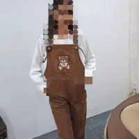 شلوار پیش بنددار دخترانه خرسی