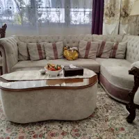 مبلمان استیل کلاسیک۹نفره با جلو مبلی ومبل ال چستر