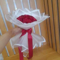 دسته گل روبانی/ دسته گل های مخملی /باکس پول