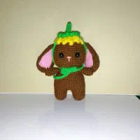 خرگوش گلی بافتنی