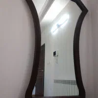 آینه کنسول چوبی خیلی نو وتمیز|بوفه، ویترین، کنسول|قائمشهر, |دیوار