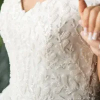 لباس عروس تمام دانتل ساتن آمریکایی