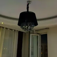 لوستر مشکی (آویز کریستال نقره ای)|لوستر و چراغ آویز|تهران, شهران جنوبی|دیوار