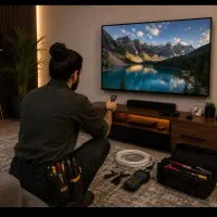 نصب آنتن و گیرنده تلوزیون با لوازم