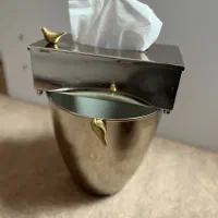 سطل و جای دستمال کاغذی سیلور