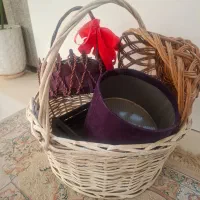 سبد حصیری و باکس گل