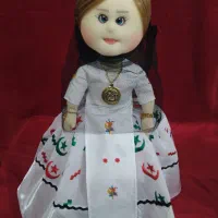 عروسک دستساز پارچه ای با پوشش محلی شهرستان جم