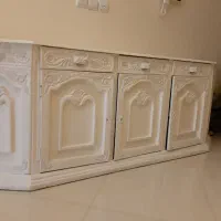 کنسول سفید چوب گردو|بوفه، ویترین، کنسول|کرج, گوهردشت|دیوار