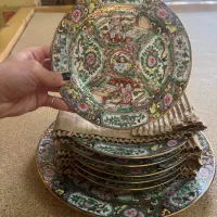 بشقاب و گلدان انتیک چینی