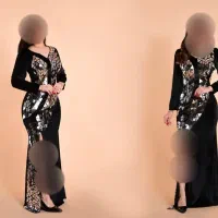 لباس مجلسی آینه کاری شده