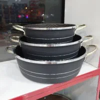 ماهی تابه ۳ عددی گرانیت|ظروف پخت‌وپز|تهران, بوستان بعثت (باغ آذری)|دیوار