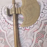 تبر برنجی قلم کاری قدیمی