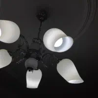 لوستر پنج شعله|لوستر و چراغ آویز|کرمان, |دیوار