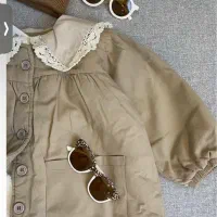 پالتو کتان خز دار کرکی پاییز کودک کاپشن بچه|کفش و لباس بچه|جم, |دیوار