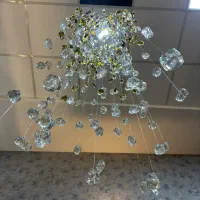 لوستر بلند 100 شاخه طرح ژئود کد 007|لوستر و چراغ آویز|تهران, بوستان چیتگر|دیوار
