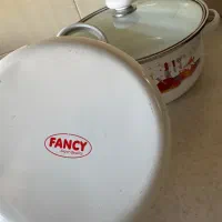 دوعدد قابلمه لعابی سفید قدیمی|ظروف پختوپز|تهران, سازمان برنامه جنوبی|دیوار