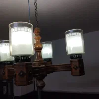 لوستر چوبی درحد نو|لوستر و چراغ آویز|مشکین‌دشت, |دیوار