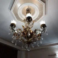 لوستر برنجی ۶ پر